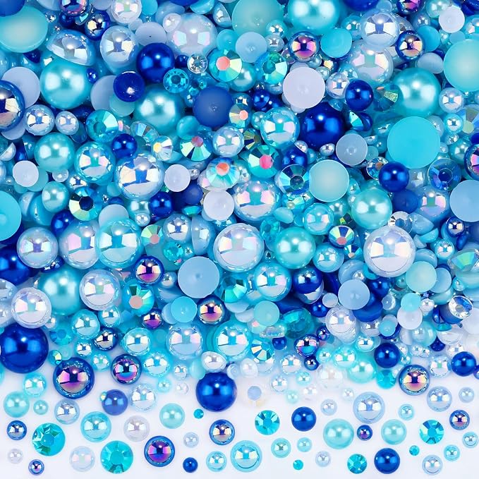 3900+ Pcs Rhinestones and Pearls Kit, 2-10mm Flatback Gems by ShowNow