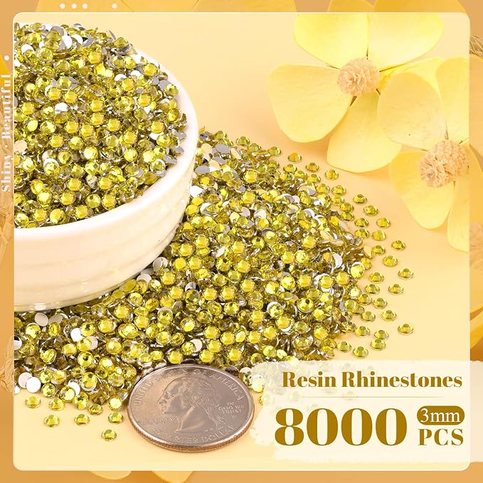 8000PCS 3mm Resin Rhinestones Bulk - Image 2