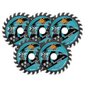 3-3/8 Inch TCT Saw Blades 5pcs - 24T Arbor 3/5 Inch Wood Cutting Discs for Cuttting in Wood Plastic and Composite Materials Not for Stone/Glass