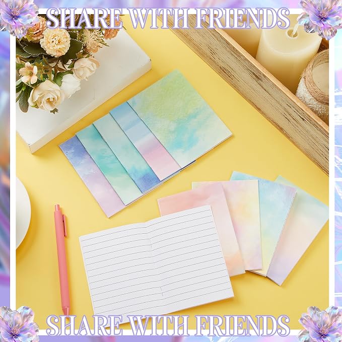 Tenceur 100 Pcs Mini Tie Dye Notebooks Pocket Notepads Bulk Tie Dye Small Memo - Image 6