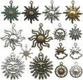 Celestial Sun Charm-100g Craft Supplies Sun Charms Pendants by WOCRAFT