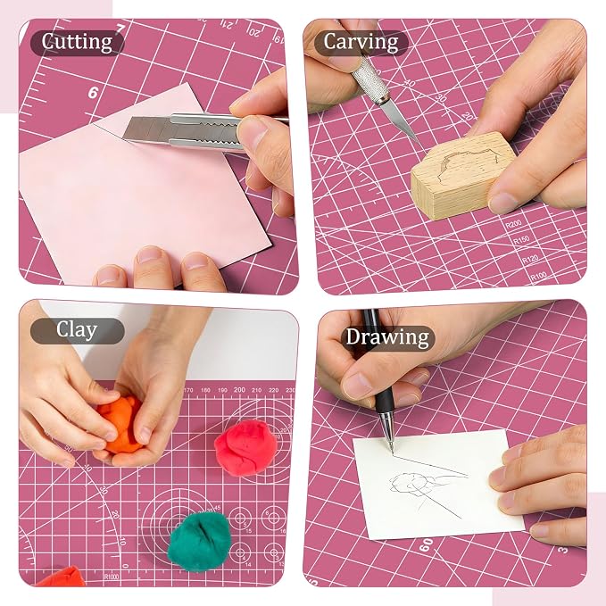 Sewing Cutting Mat 12in x 9in, Small Self Healing Cutting Board A4 Rotary - Image 6