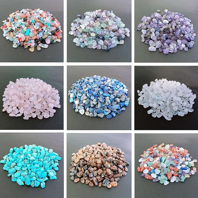 LAIDANLA Multicolor 400pcs Natural Chip Stone Beads 5-8mm Healing Crystal - Image 3