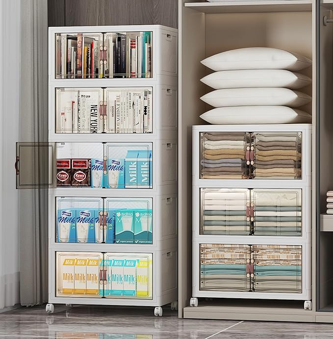 UAMFURI Stackable Storage Bins, 416QT Collapsible Drawers by UAMFURIDirect