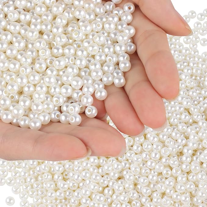 Phinus 2500 Pcs 6mm Pearl Beads by Phinus