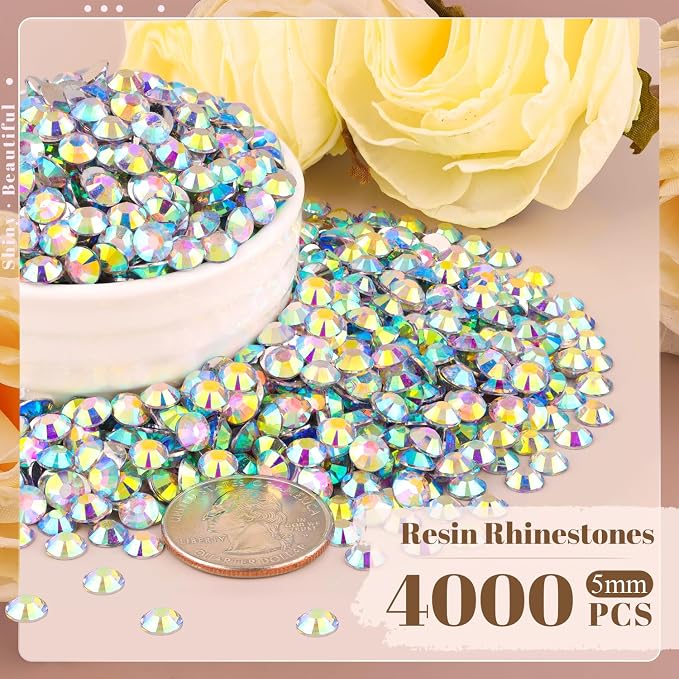 4000PCS 5mm Resin Rhinestones Bulk - Image 2