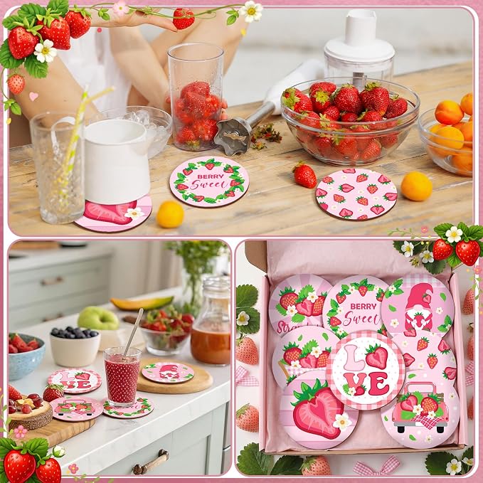 Reallnaive 8 Pcs Strawberry Paint by Numbers Kit - Image 5
