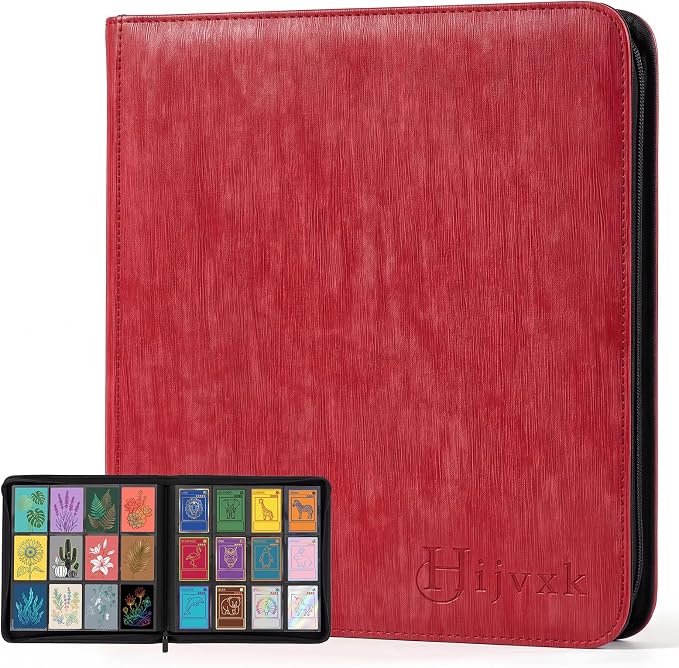Card Binder 12 Pocket, Premium 720 Double Sided Pocket Collection Binder by Hijvxk