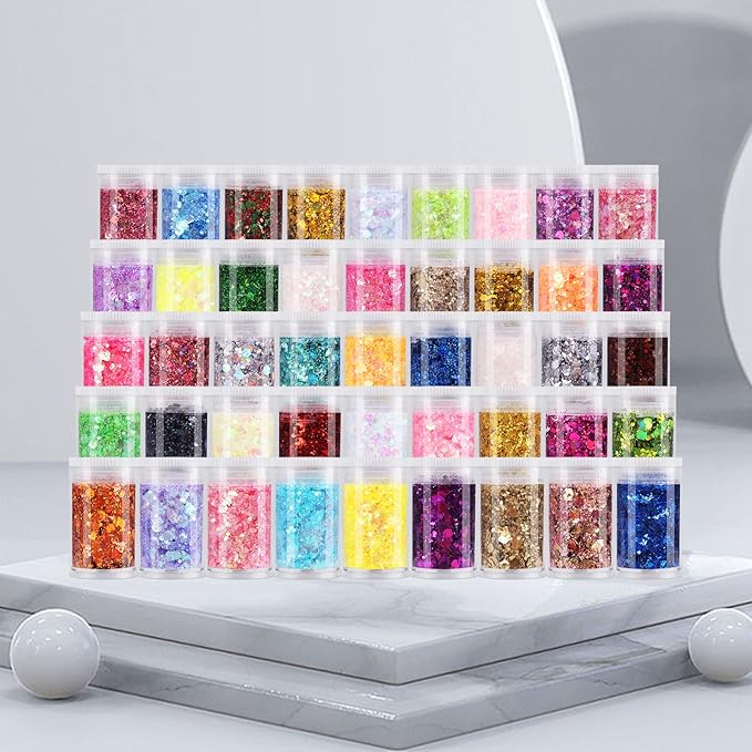 Chunky Fine Mixed Glitter, Holographic Glitter - Image 4