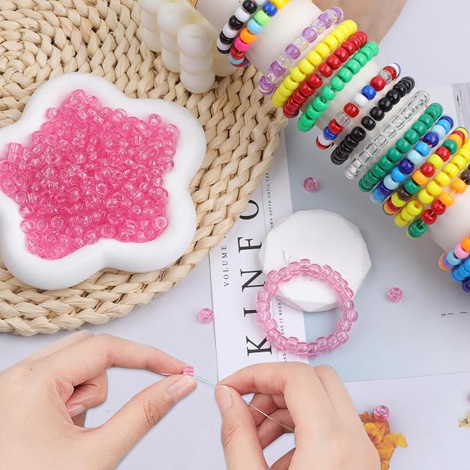 Plastic Pony Beads, for Bracelet, Hair Braiding, Friendship Bracelets, Jewelry - Image 4