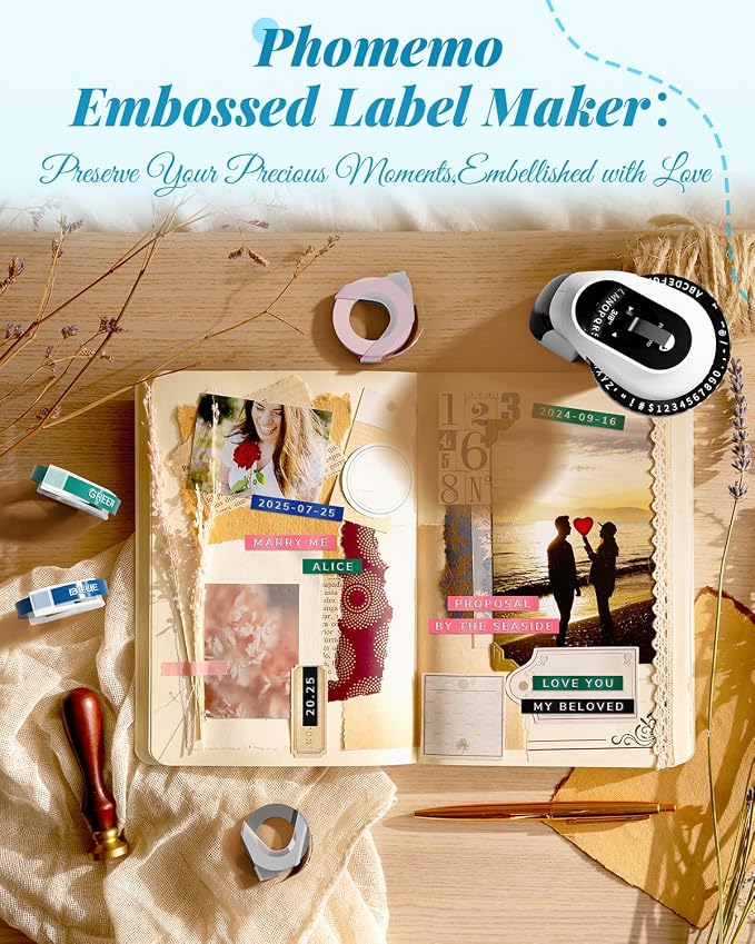 Phomemo Embossing Label Maker, Vintage Embossed Label Maker, Retro Label Makers - Image 2
