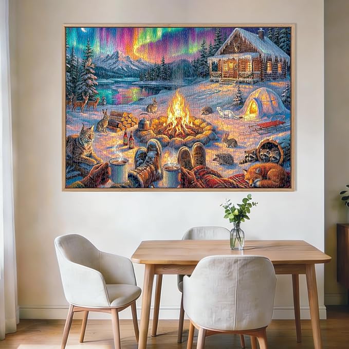 Aurora Winter Cabin Puzzles for Adults 1000 Pieces, Impossible Hard Challenging - Image 2