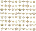 WOCRAFT 60pcs KC Gold Butterfly Bracelet Charms by WOCRAFT