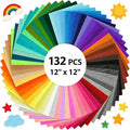 12x12Inch 132Pcs Felt Sheets for Crafts, 40 Colors Craft Supplies, 1mm Thick by Unknown