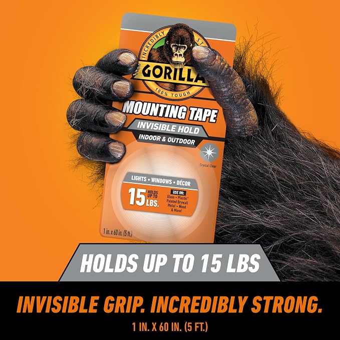 Gorilla Tough & Clear, Double Sided Mounting Tape, Weatherproof - Image 2