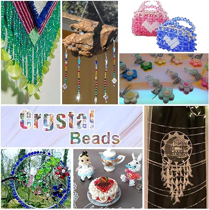 PH PandaHall 2160pcs 6mm Crystal Beads Bicone Bracelet Bead Faceted Acrylic - Image 6