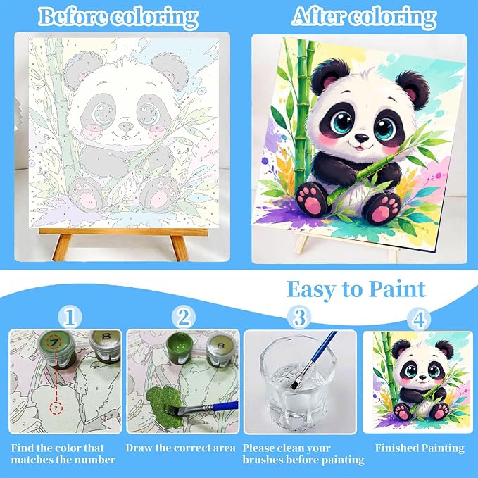 Arttoplus 4 Pack Paint by Numbers Kit - Image 4