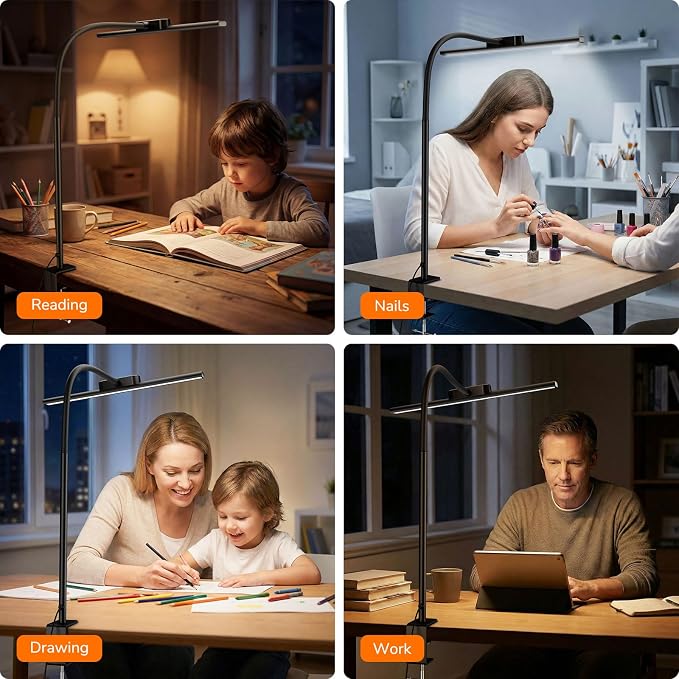 Lepro Led Desk Lamp for Home Office, Metal Architect Lamp - Image 7