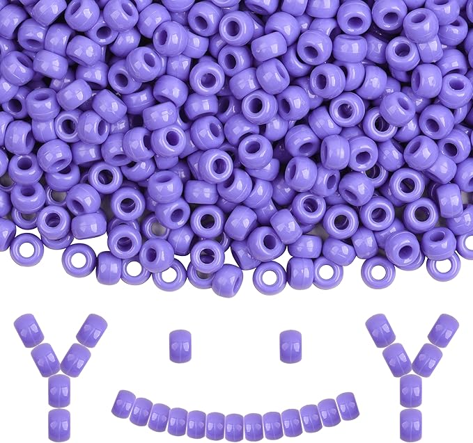 Plastic Pony Beads, for Bracelet, Hair Braiding, Friendship Bracelets, Jewelry by KAKW
