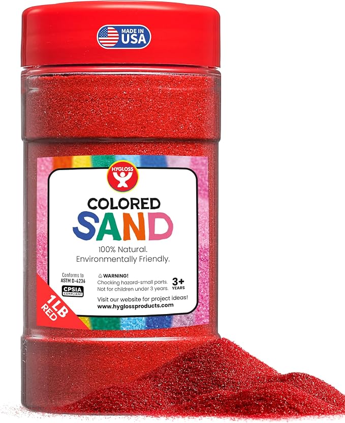 Hygloss Colored Sand for Crafts – 1 lb Bottle by HyglossProductsInc
