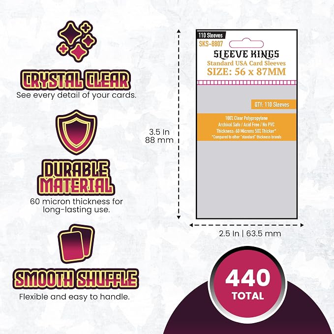 Sleeve Kings Standard USA Card Sleeves 56 X 87 mm - Image 4