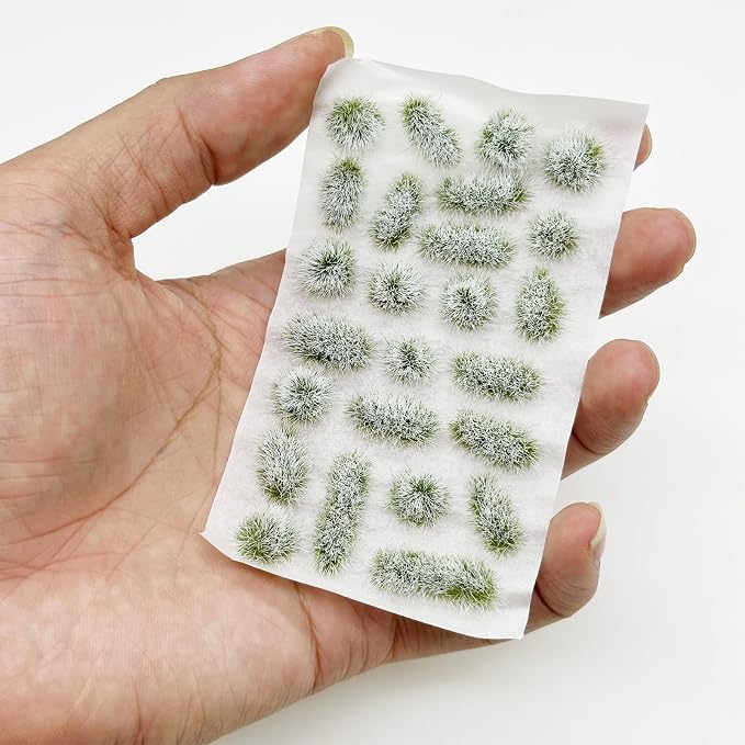 Woohome 78 PCS White Nylon Grass Tufts Model Scenery Kit - Image 5