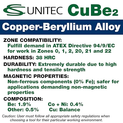 C.S. Unitec Screwdriver Phillips Head Non-Sparking, Non-Magnetic, Corrosion Resistant Type 3 (5mm) x 6"" Round Shank TUV Certified EX803-3B"