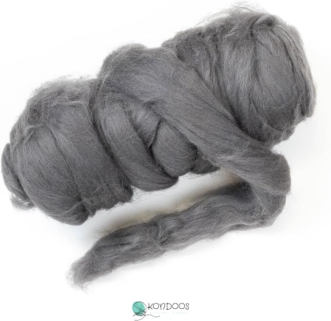 Colored Natural Wool roving, 8 OZ. Best Wool - Image 2