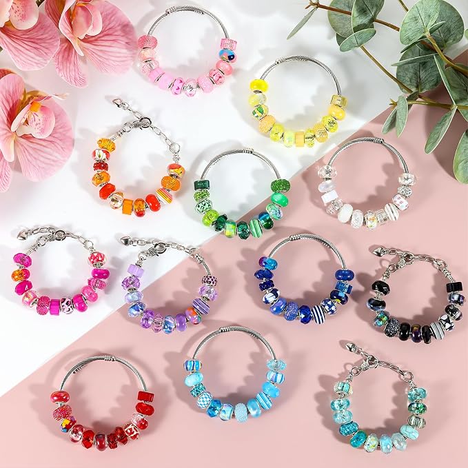 Funtopia 340pcs Large Hole Beads, European Beads - Image 3