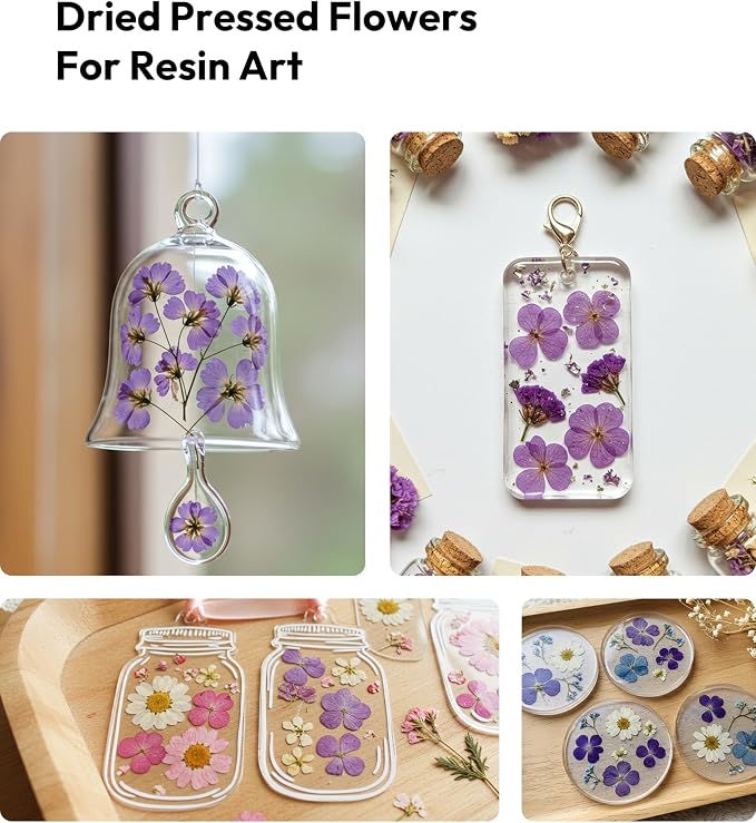 Dried Flowers, Resiners 58Pcs Pressed Flowers - Image 7