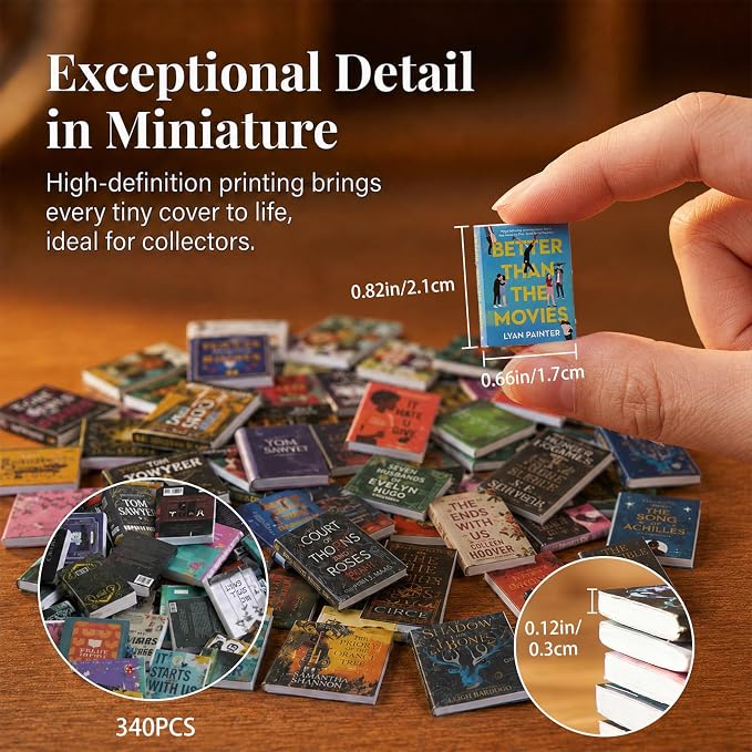 340pcs Mini Books Miniatures, mini Brands Books - Image 2
