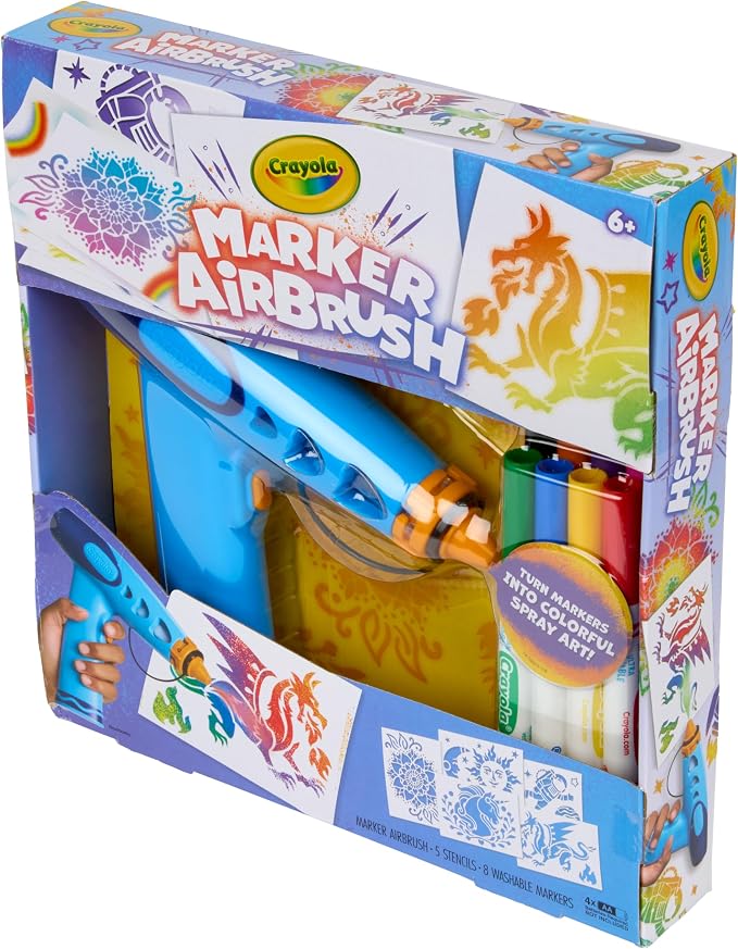Crayola Marker Airbrush Spray Art Kit, Battery-Powered Sprayer - Image 6