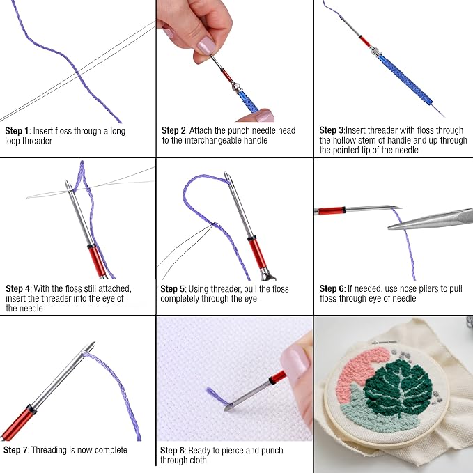 SINGER 8 Piece Punch Needle Embroidery Kit - Image 3