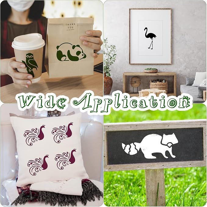 Fainne 100 Pcs 2 Inch Stencils Small Stencils - Image 6