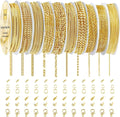 Ecoofor Gold Necklace Chains for Jewelry Making, 75.5 Feet 10 Rolls Jewelry by Ecoofor