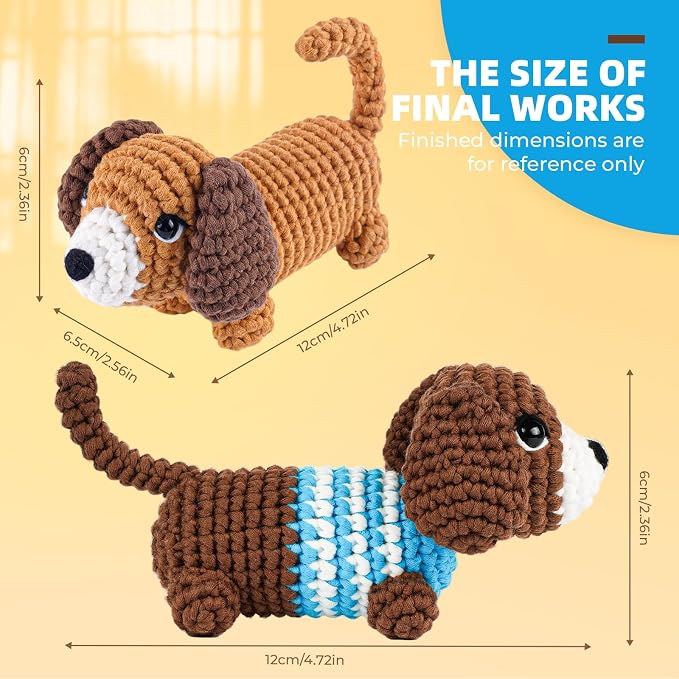 MOREJMTT Crochet Kit for Beginners, Learn to Crochet, Include Easy Knitting - Image 5