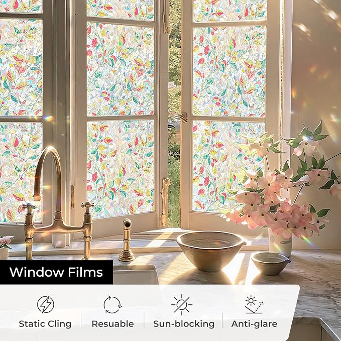 ADD.HERES Window Privacy Film, Stained Glass Decorative Static Cling, Removable - Image 4