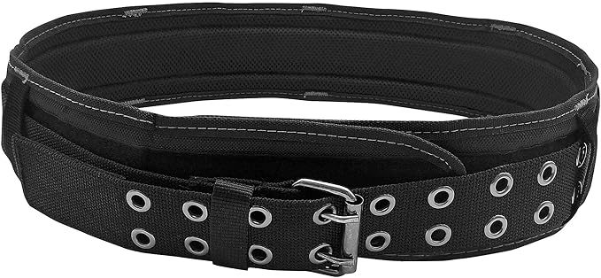 HAUTMEC 3.5 Inch Heavy-Duty Tool Belt, Adjustable Foam Padded Work Belt with 1680D Wear-Resistant Fabric for Waist Sizes 30-46", Compatible with Most Tool Pouches, Clips & Holders – HT0141