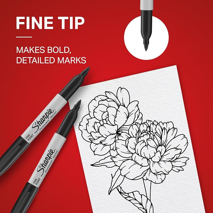 Sharpie Permanent Markers, Fine Tip, Fade Resistant - Image 6