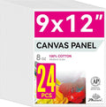 PHOENIX Painting Canvas Panels 9x12 Inch, 24 Bulk Pack - 8 Oz Triple Primed by PHOENIX