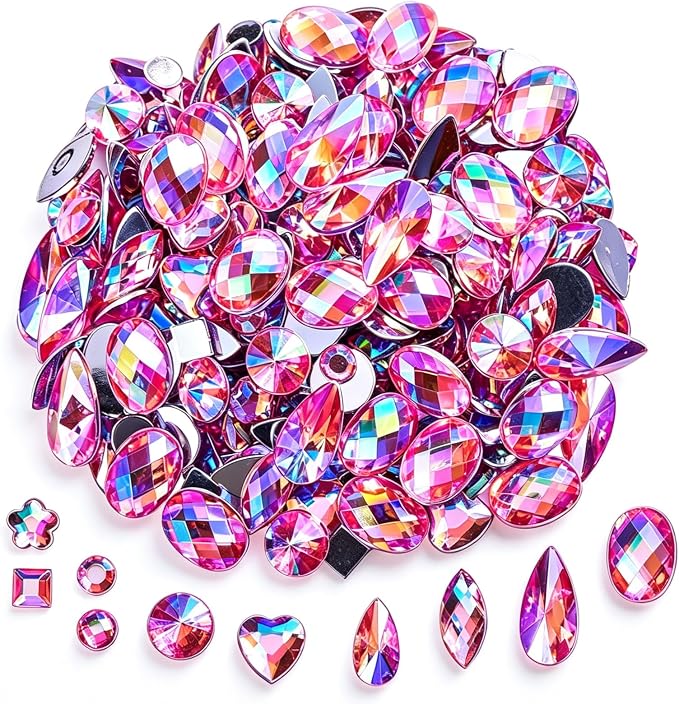 1000 Pcs Crystal AB Colorful Jewels Gems by KDCQAH