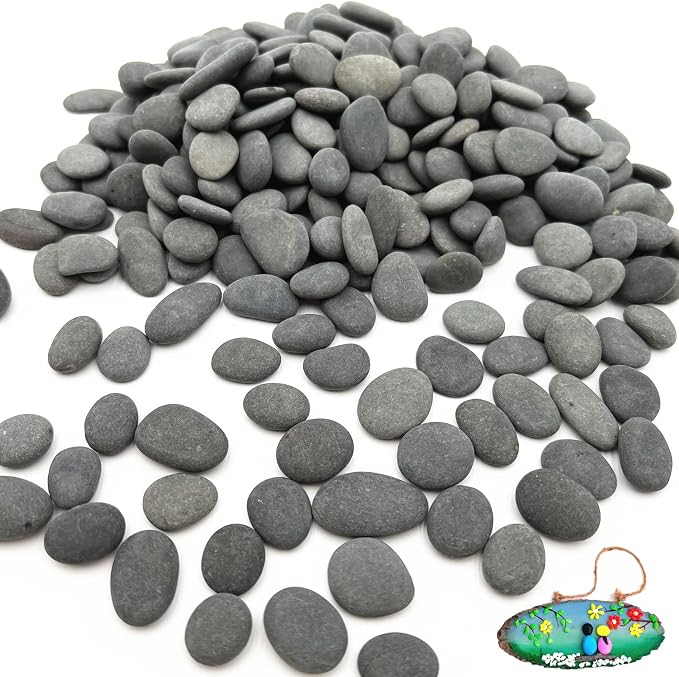 300PCS Tiny Painting Rocks, Meilala DIY Pebble Flat & Smooth Rocks - Image 3