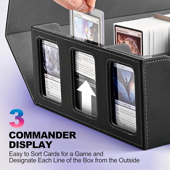 UAONO Card Storage Box for Trading Cards, 1800+ Commander Deck Box for MTG - Image 2