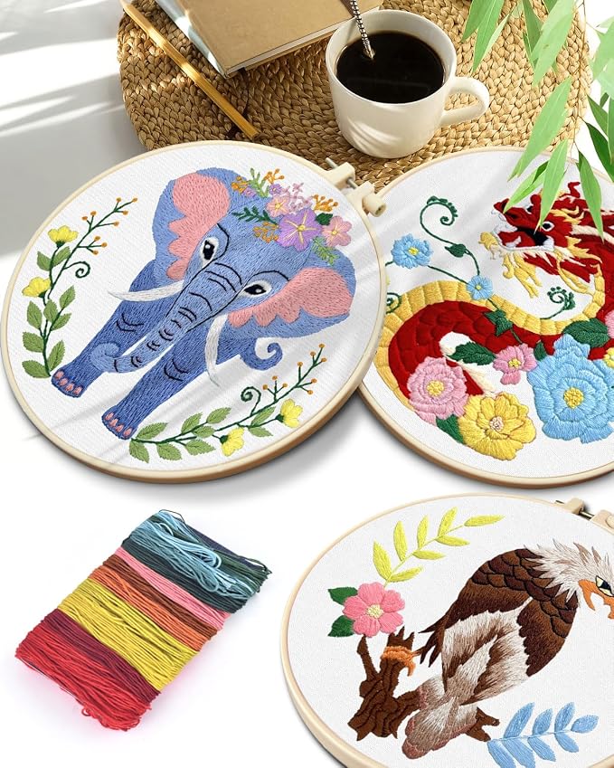 TINDTOP Embroidery Kit for Beginners Adult, Dragon Embroidery Kit for Beginners - Image 7