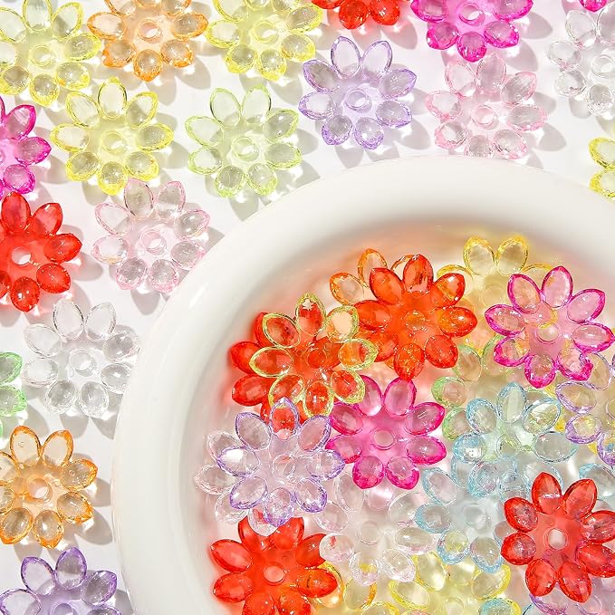 40pcs Flower Shape Caps Beads 5-Petal Flower Bead - Image 4