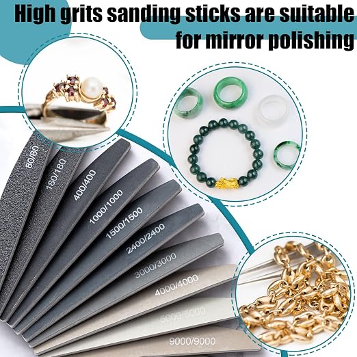 Honoson 20 Pcs Sanding Sticks for Plastic Models 3D Print Polishing Sticks - Image 5
