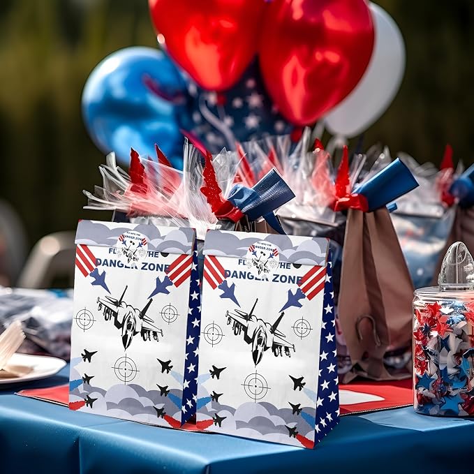 Fighter Jet Party Favor Bags – 24 Pcs Jet Fighter Style Gift Bags - Image 6