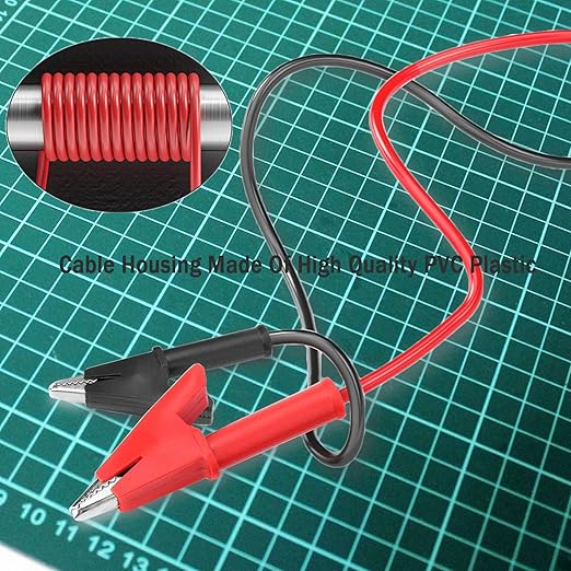 Banana Plug to Crocodile Clip Test Leads Wire Cable 12AWG Alligator Clip Test Probe Cable 4mm Banana Plug Test Leads 5.9 ft for Multimeter and Battery Testing(X-Y 12A 1.8m).