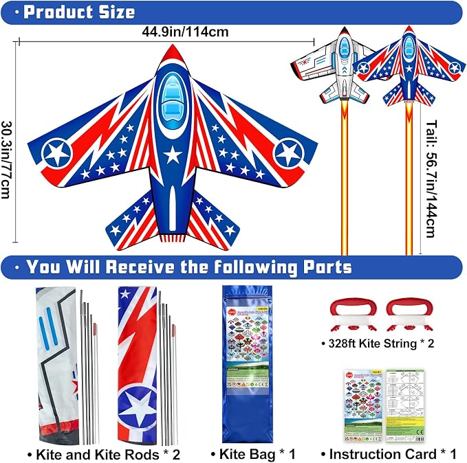 Delta Kites Airplane Kites for Kids & Adults, Delta Multicolor Beach Kite for - Image 5