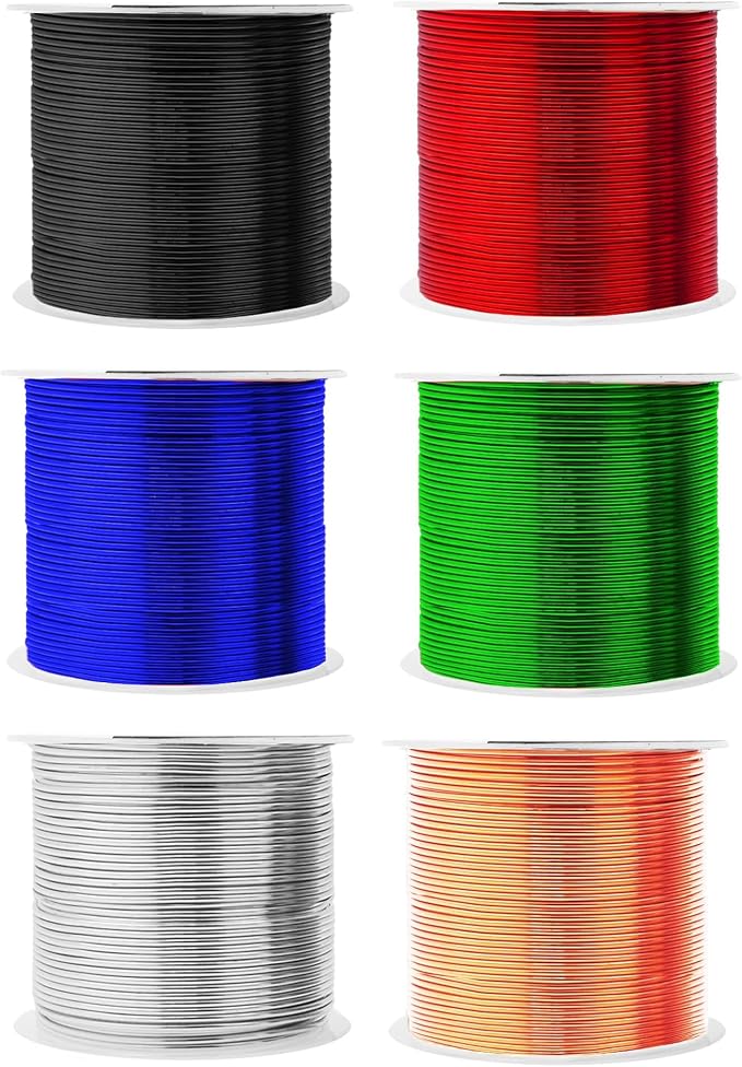 Mandala Crafts 18 GA Black Red Green Assorted Anodized Aluminum Craft Wire | - Image 2